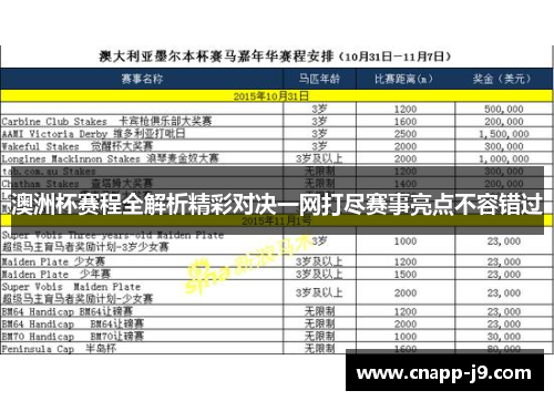 澳洲杯赛程全解析精彩对决一网打尽赛事亮点不容错过 澳洲杯赛程全解析精彩对决一网打尽赛事亮点不容错过